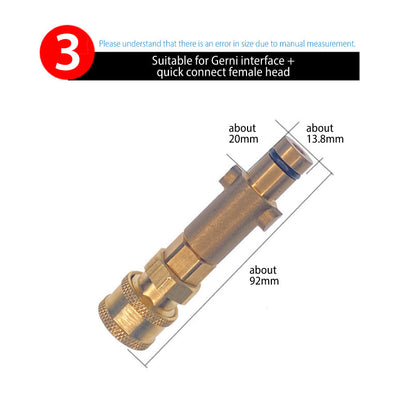 Quick Connect Fitting Adapter for Water Gun & Foam Pot