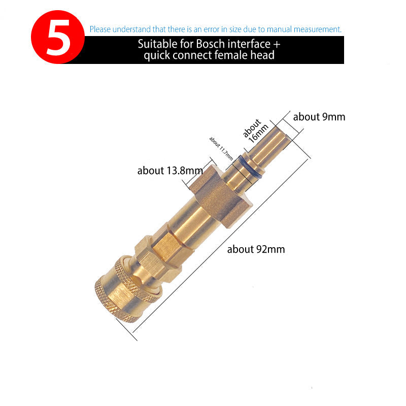 Quick Connect Fitting Adapter for Water Gun & Foam Pot