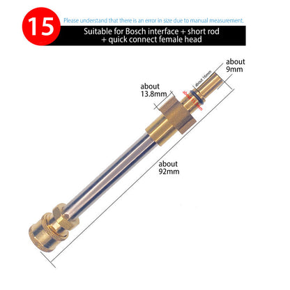 Quick Connect Fitting Adapter for Water Gun & Foam Pot