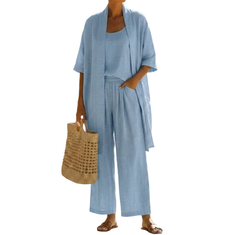 ⚡Free Shipping＆50％ OFF⚡Elegant Relaxed Fit 3-Piece Loungewear for Women