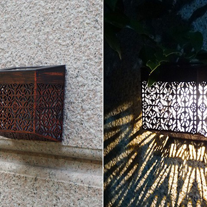 💎 50% OFF! 💎 Solar Powered LED Hollow Wall Light – Auto On/Off, Weatherproof & Casts Beautiful Patterned Glow