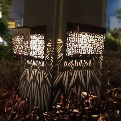 💎 50% OFF! 💎 Solar Powered LED Hollow Wall Light – Auto On/Off, Weatherproof & Casts Beautiful Patterned Glow