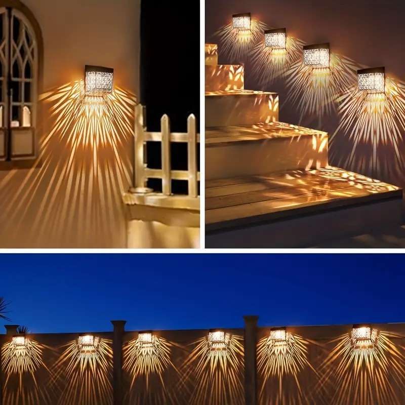 💎 50% OFF! 💎 Solar Powered LED Hollow Wall Light – Auto On/Off, Weatherproof & Casts Beautiful Patterned Glow