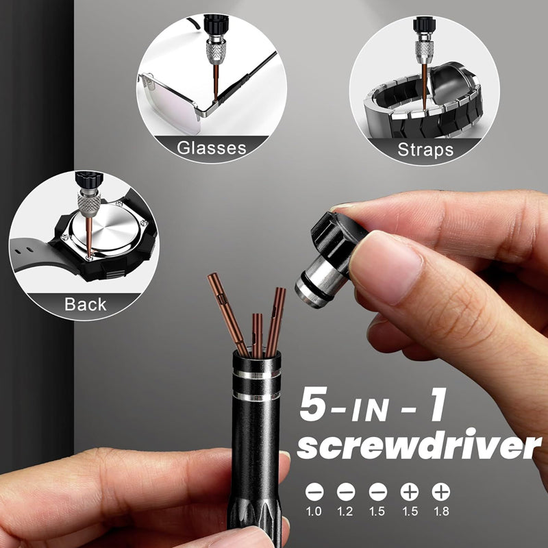 🔧Professional Watch Repair Tool Kit – 13-in-1, Precision Tools & Perfect for Watch & Eyeglass Repair🛠️