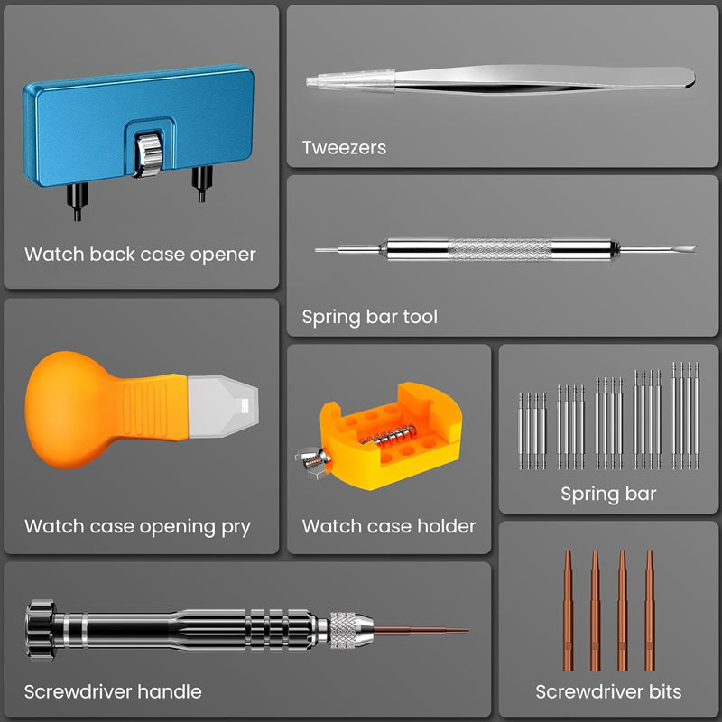 🔧Professional Watch Repair Tool Kit – 13-in-1, Precision Tools & Perfect for Watch & Eyeglass Repair🛠️