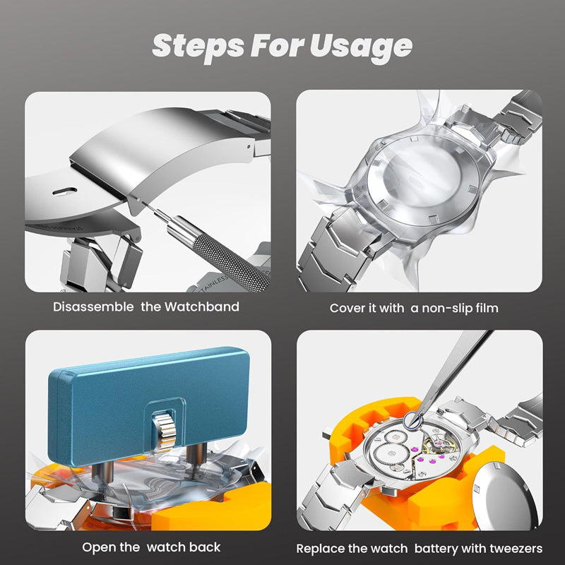 🔧Professional Watch Repair Tool Kit – 13-in-1, Precision Tools & Perfect for Watch & Eyeglass Repair🛠️