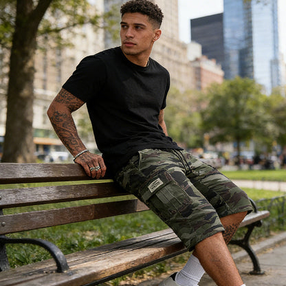Men's Camouflage Cargo Shorts with Multiple Pocket