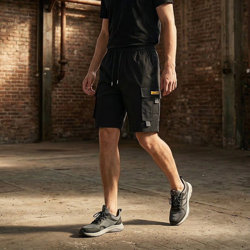 Men's Casual Cargo Shorts with Drawstring Waist