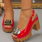 👡 50% OFF! ✨ Elegant peep-toe sandals with buckled heels – Stylish, comfortable, and perfect for any occasion 🌸