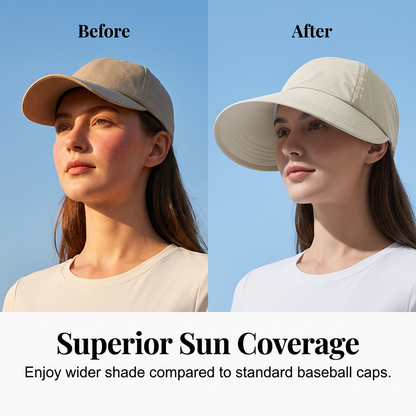 🧢Women's Wide-Brim Sun Hat🌞UV Protection, Quick-Dry Fabric & Breathable Comfort for Beach & Travel 👒