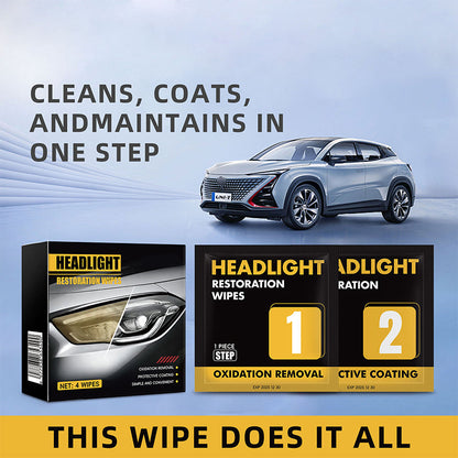 🚗2-Step Car Headlight Restoration Wipe Kit💡✨