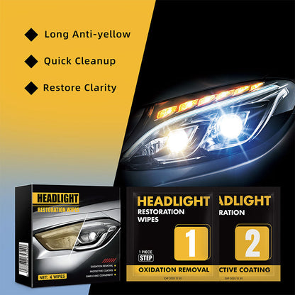 🚗2-Step Car Headlight Restoration Wipe Kit💡✨