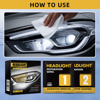 🚗2-Step Car Headlight Restoration Wipe Kit💡✨