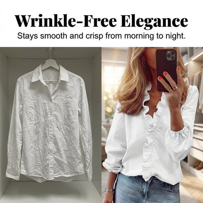 ⏰Women's Ruffled Lantern Sleeve Shirt