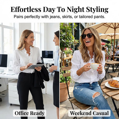 ⏰Women's Ruffled Lantern Sleeve Shirt