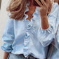 ⏰Women's Ruffled Lantern Sleeve Shirt