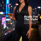 Elegant Lace V-Neck Flared Leg Jumpsuit