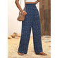 💗LAST DAY SALE 50% OFF⏰Women's Smocked High Waist Wide Leg Pants👖