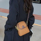 Women's Classic Crossbody Bag with Double-Layer Zipper Closure