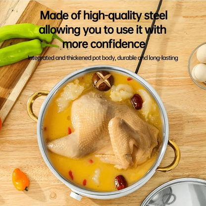 5-Piece Stainless Steel Cookware Set with Glass Lids