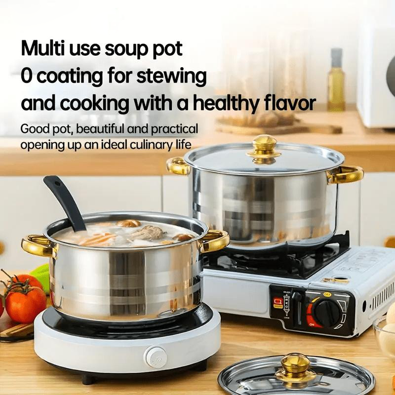 5-Piece Stainless Steel Cookware Set with Glass Lids