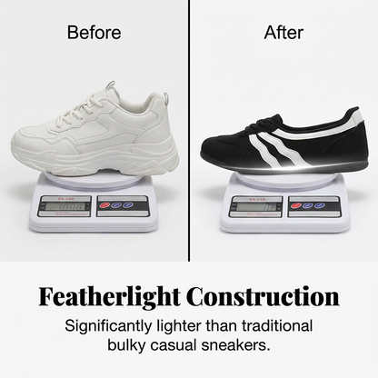 Women's Retro Wave Stripe Lace-Up Sneakers