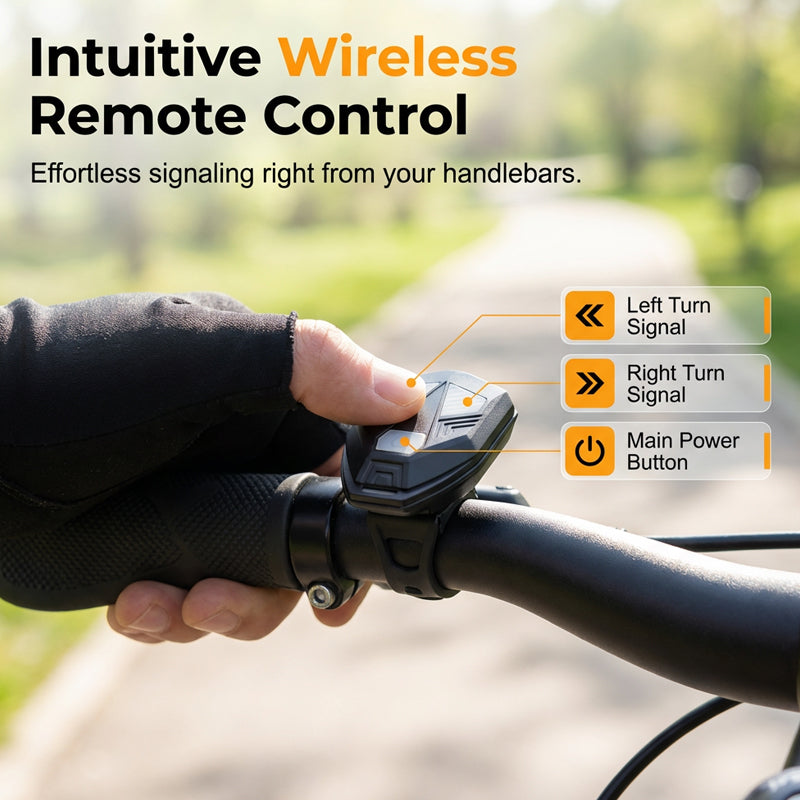 🚴 50% OFF NOW! 🔦 Wireless Turn Signal Light for Bicycles – Rechargeable, Waterproof & Perfect for Night Safety 💡