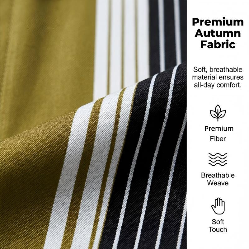 Men's Striped Shirt & Pants 2-Piece Set