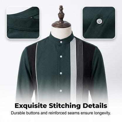 Men's Striped Shirt & Pants 2-Piece Set