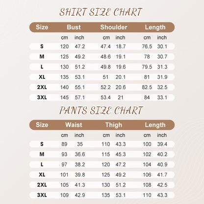 Men's Striped Shirt & Pants 2-Piece Set
