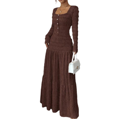 Flattering Square Neck Maxi Dress