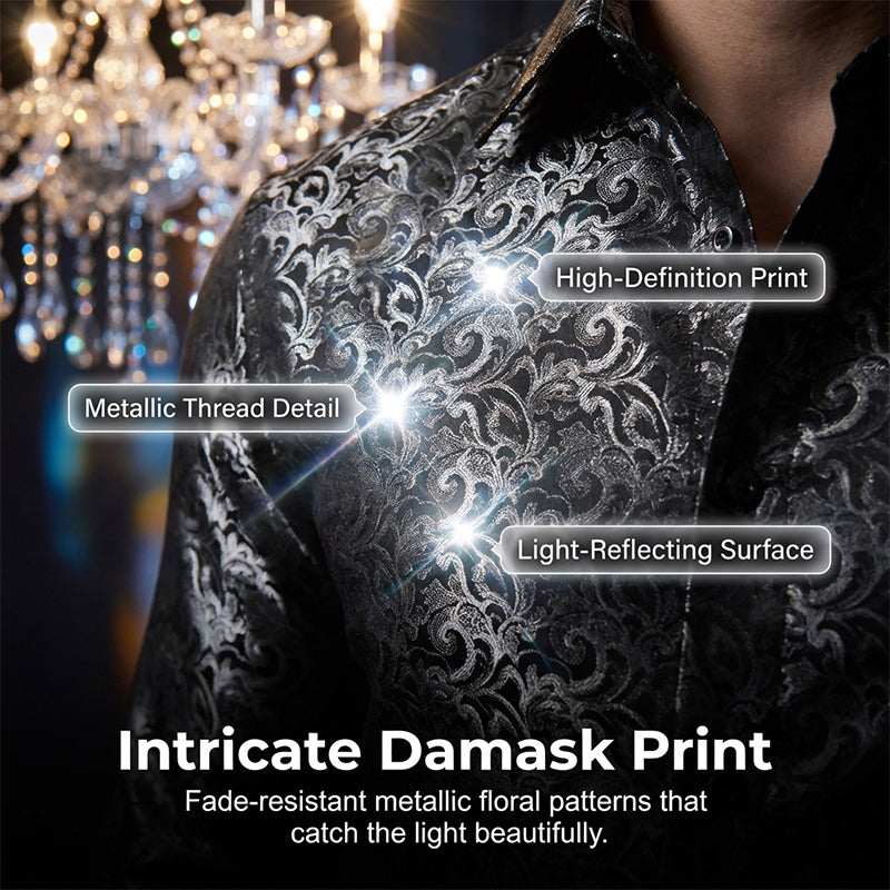 Modern Fit Printed Long Sleeve Shirt