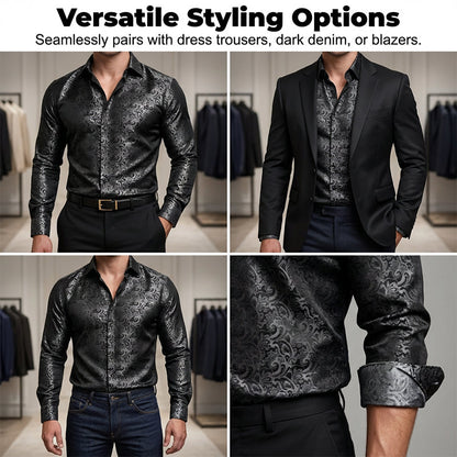 Modern Fit Printed Long Sleeve Shirt