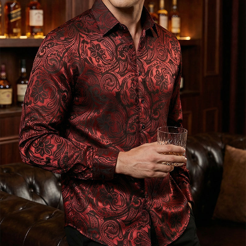 Modern Fit Printed Long Sleeve Shirt