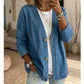 ⏰Women's Classic Button Front Denim Jacket – V-Neck, Breathable Fabric & Relaxed Fit💙