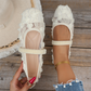 Women's Lace Breathable Square-Toe Ballet Flats