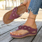 👡Women's Floral Wedge Thong Sandals