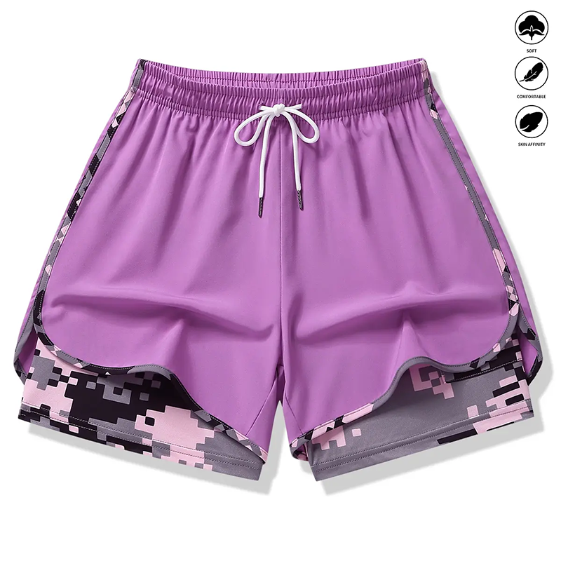 Women's Casual Athletic Shorts with Built-in Liner