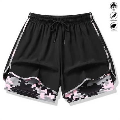 Women's Casual Athletic Shorts with Built-in Liner