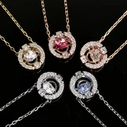 💐50% OFF💖Sweatproof Dancing Rhinestone Necklace – Non‑stop sparkle, light & comfy💃