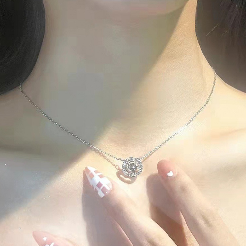 💐50% OFF💖Sweatproof Dancing Rhinestone Necklace – Non‑stop sparkle, light & comfy💃