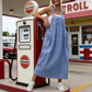 Women's Casual Loose Overall Dress with Pockets