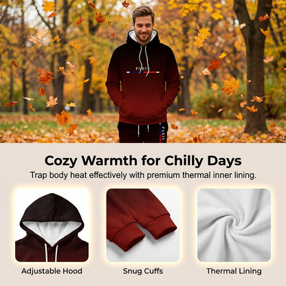 Men's Gradient Tracksuit Set - Hoodie and Sweatpants