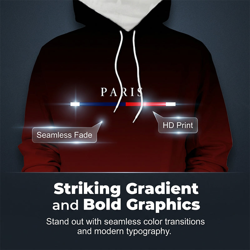 Men's Gradient Tracksuit Set - Hoodie and Sweatpants
