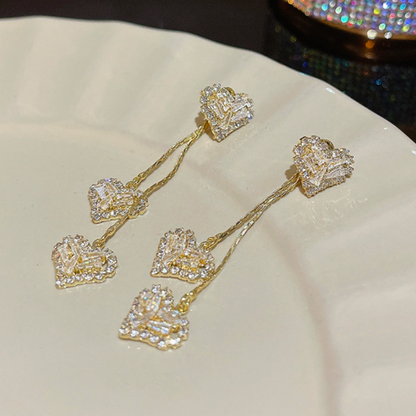 ✨Romantic Long Chain Heart Drop Earrings
