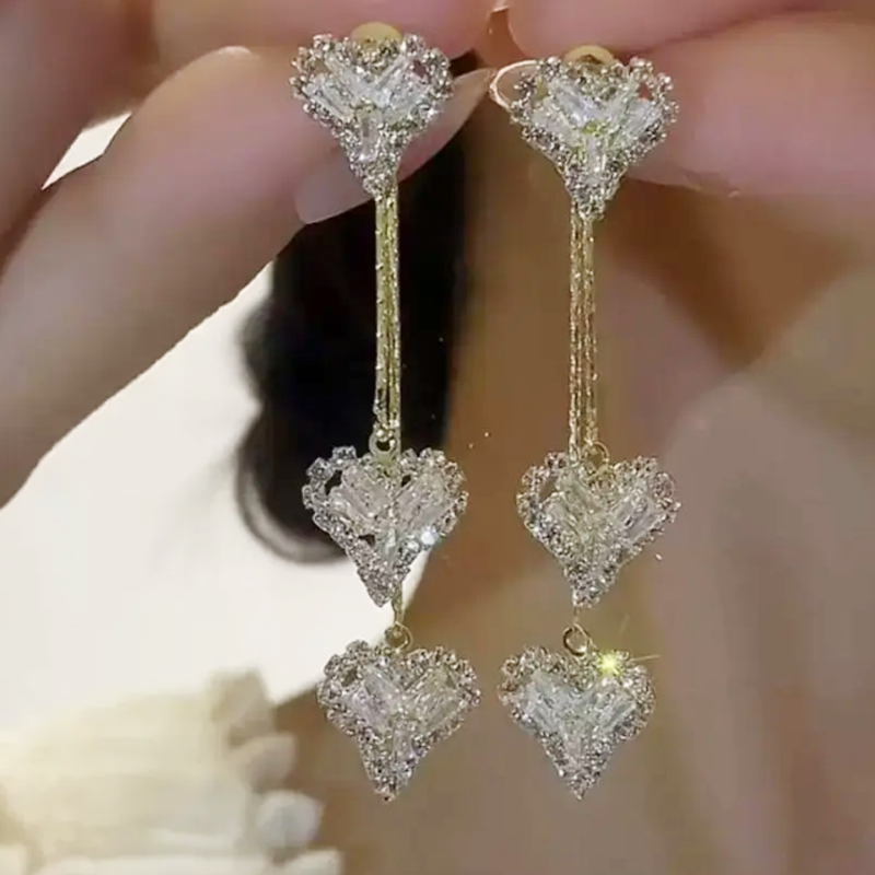 ✨Romantic Long Chain Heart Drop Earrings