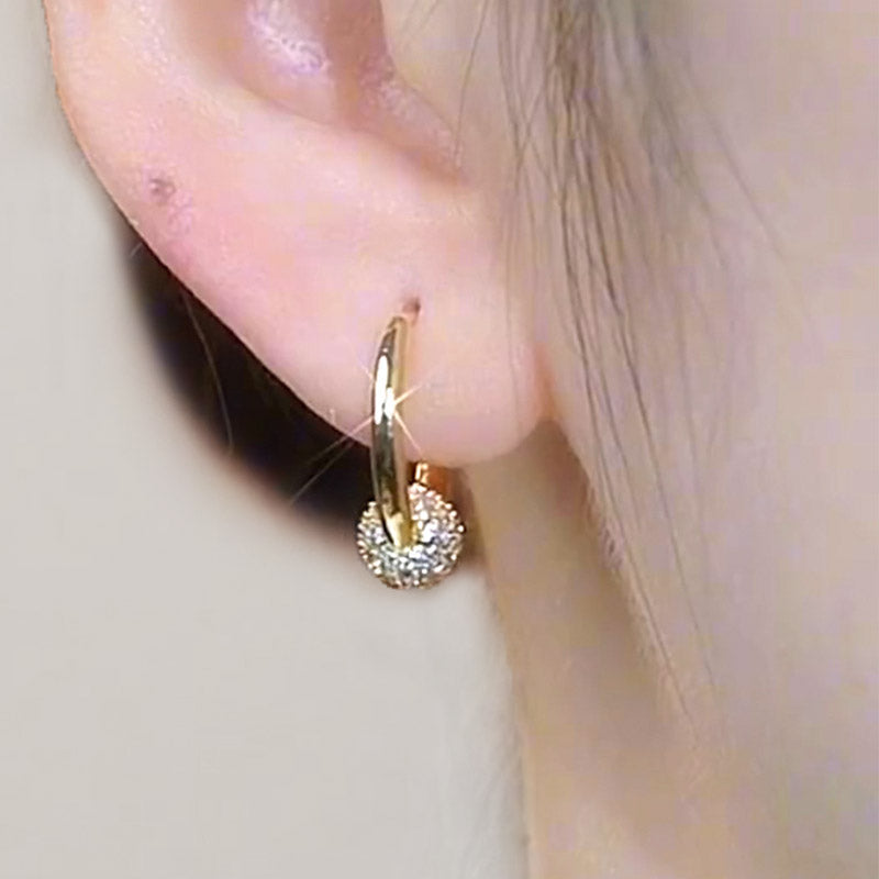 🥳HOT SALE🥳Gold Circle Earrings with Small Ball – Hypoallergenic, Long-Lasting Shine & Perfect for Daily Wear 🌟