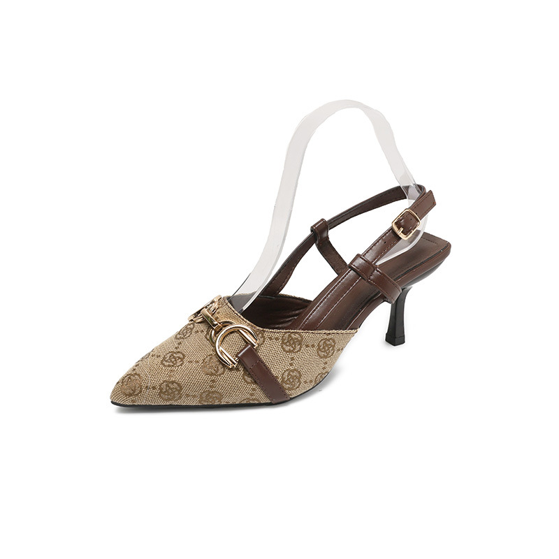 🥳SUMMER HOT SALE🥳💞50K+ SOLD!💥50% OFF!🔥Women's Pointed-Toe Slingback Heels with Metal Chain