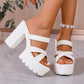 Women's Chunky Heel Platform Slide Sandals