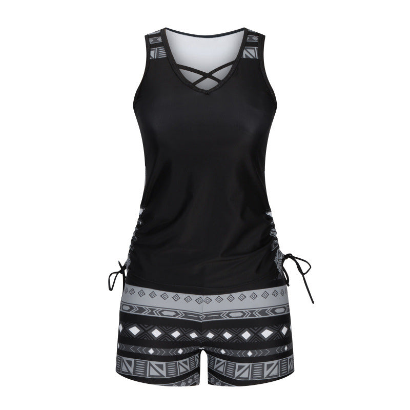 Women's Printed Two-Piece Tankini Swimsuit